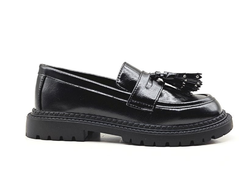 Black Tassel Chunky Loafers