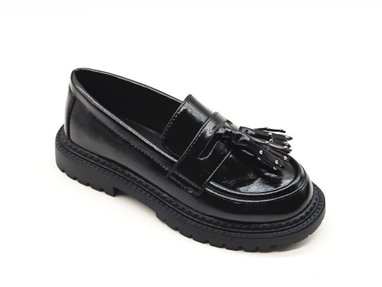 Black Tassel Chunky Loafers