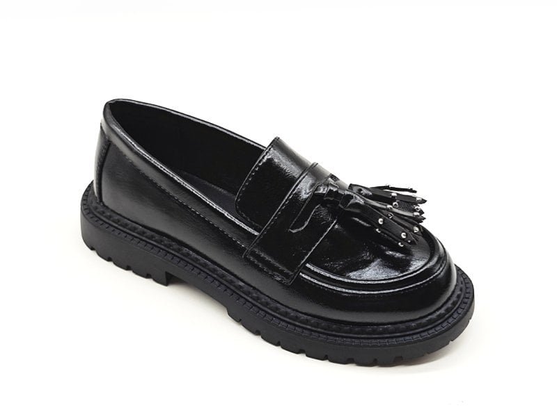 Black Tassel Chunky Loafers