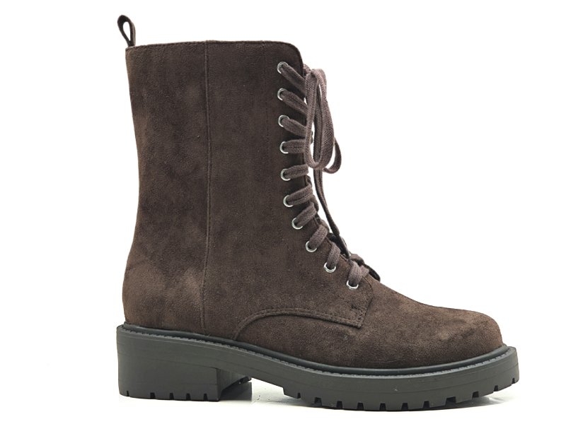 Vintage Lug Sole Mid Height Biker Boots