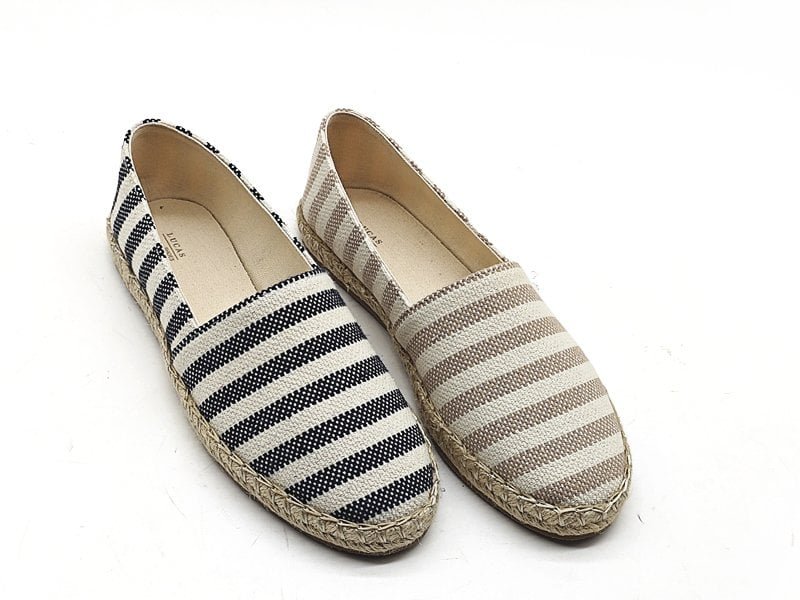 Striped Canvas Slip-on Espadrilles