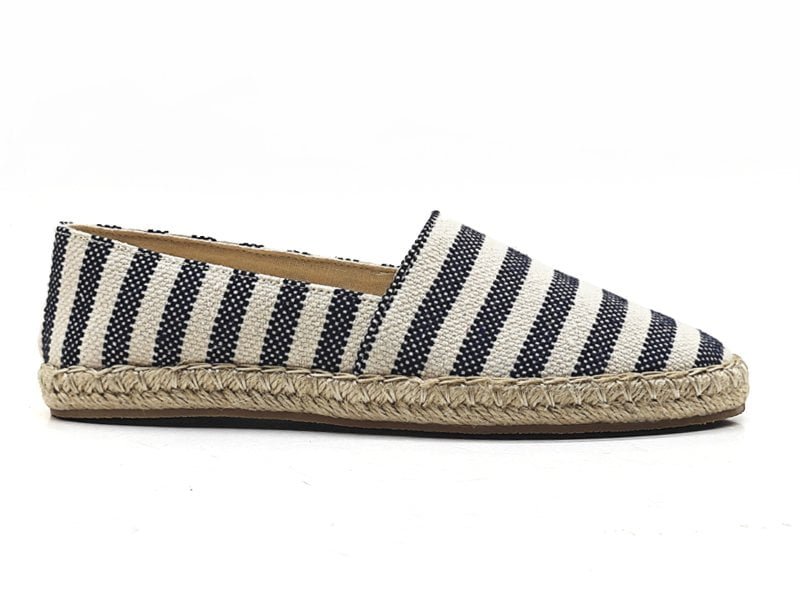 Striped Canvas Slip-on Espadrilles