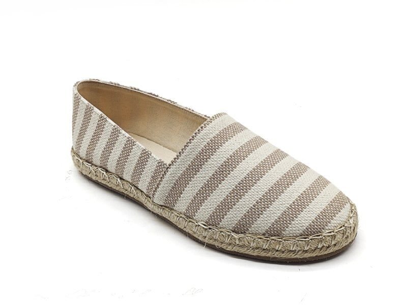 Striped Canvas Slip-on Espadrilles