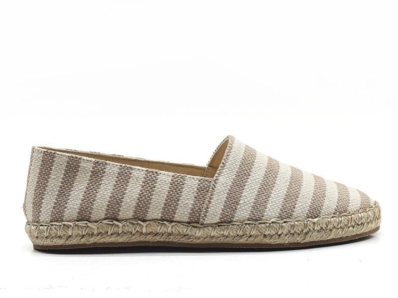Striped Canvas Slip-on Espadrilles