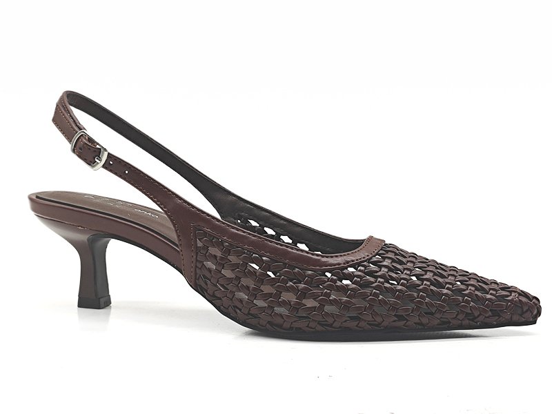 Woven Textile Slingback Dress Pumps