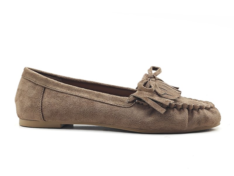 Tassel Fringe Suede Flat Loafers