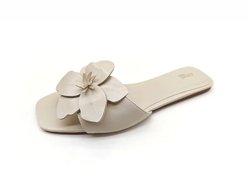 Floral Decor Flat Slip-on Slippers