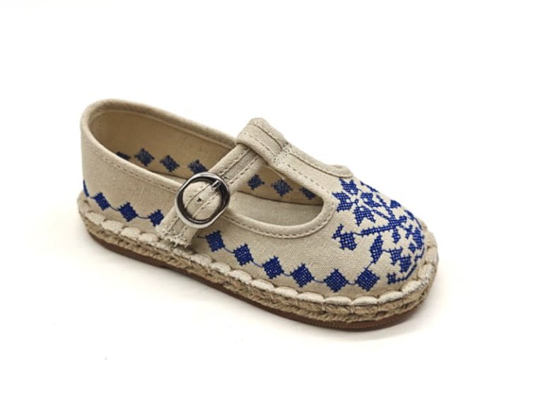Folk Pattern Mary Jane Toddler Shoes