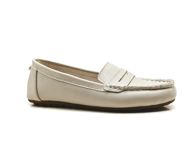 White Kids Penny Loafers