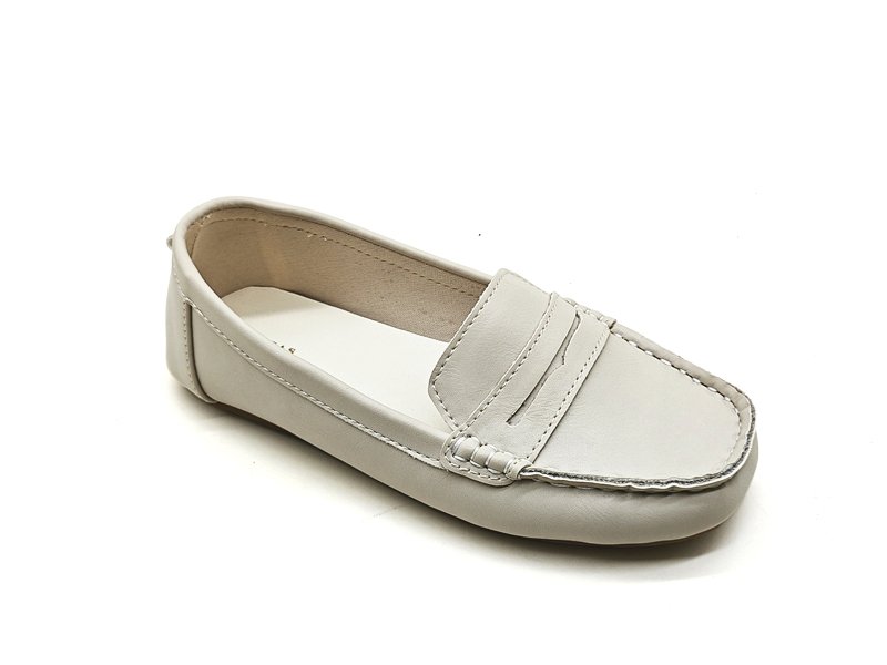 White Kids Penny Loafers