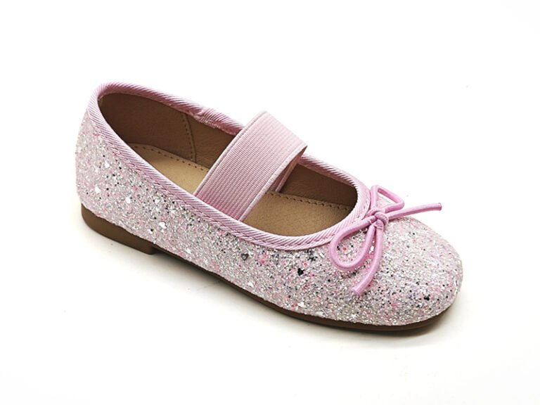 Glitter Bow Mary Jane Kids Flats
