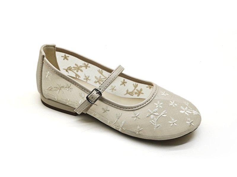 Buckle Strap Jacquard Mary Jane Shoes