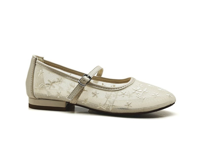 Buckle Strap Jacquard Mary Jane Shoes