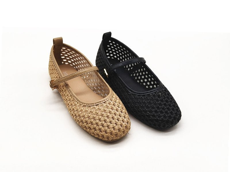 Hollow Woven Mary Janes