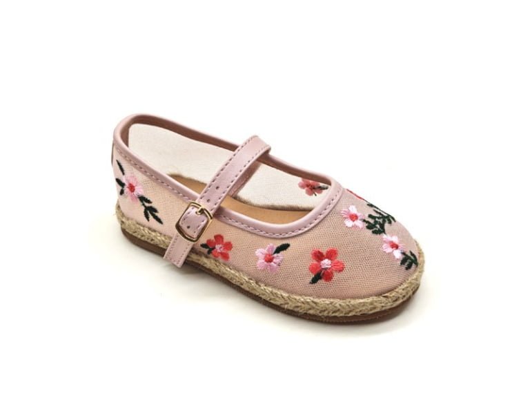 Mesh Upper Flower Toddler Flat Shoes