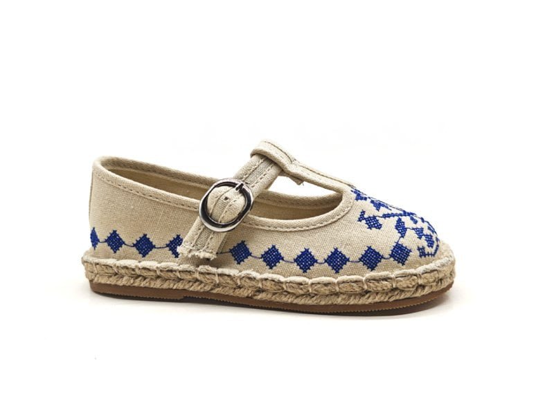 Folk Pattern Mary Jane Toddler Shoes