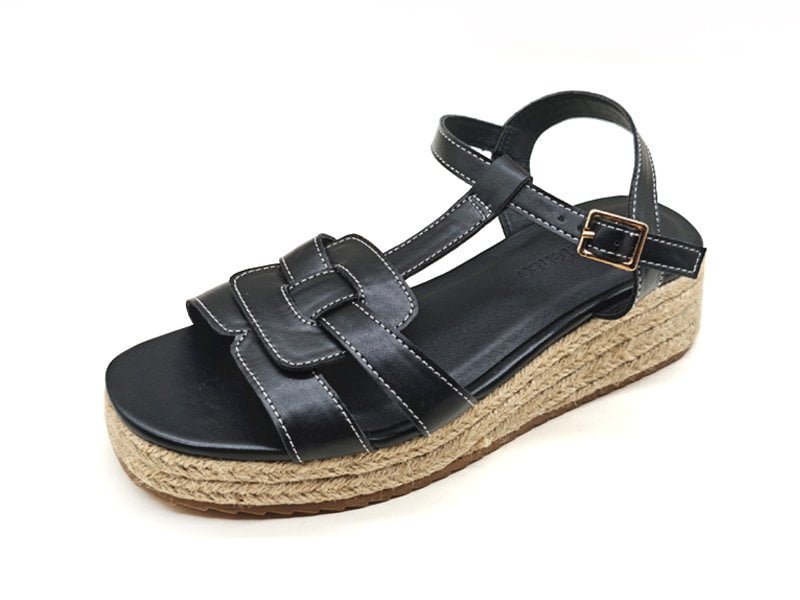 Woven Strap Platform Sandals
