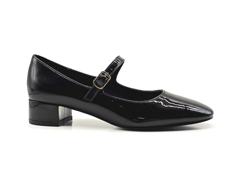 Patent Mary Jane Block Heels