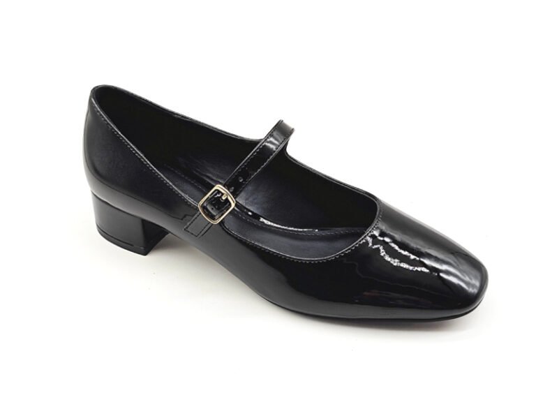 Patent Mary Jane Block Heels
