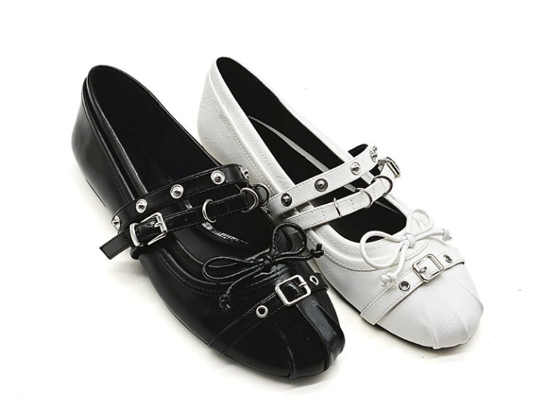 Multi Strap Buckle Mary Jane Flats