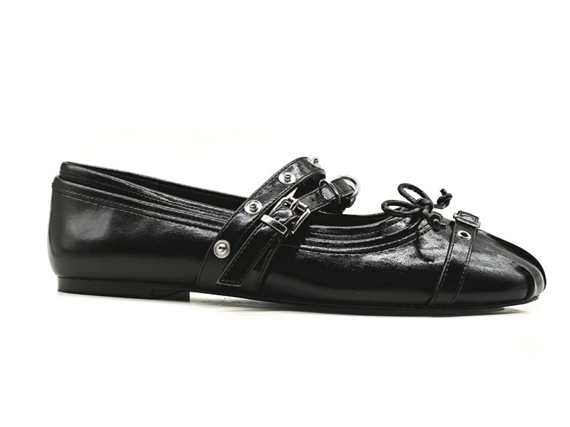 Multi Strap Buckle Mary Jane Flats