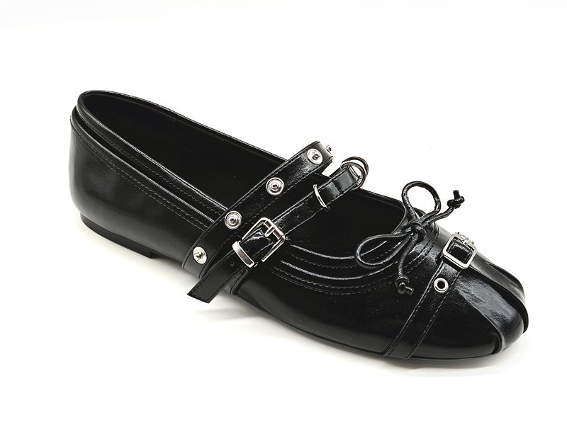 Multi Strap Buckle Mary Jane Flats