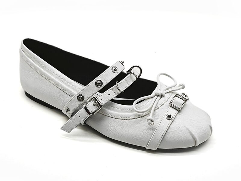 Multi Strap Buckle Mary Jane Flats