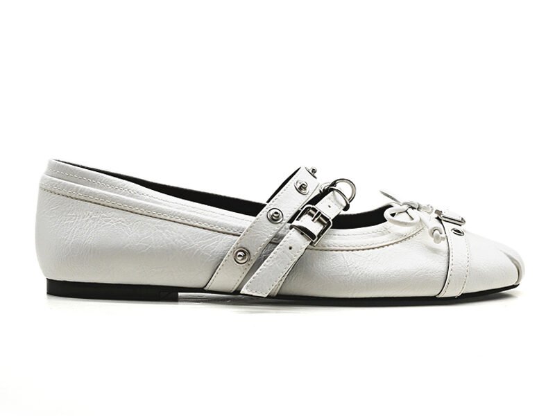 Multi Strap Buckle Mary Jane Flats