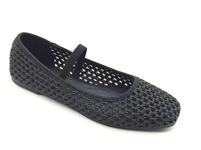 Raffia Hollow Square Toe Mary Jane Shoes