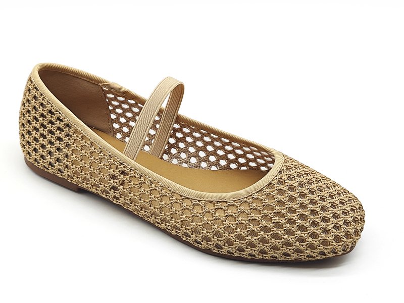 Raffia Hollow Square Toe Mary Jane Shoes