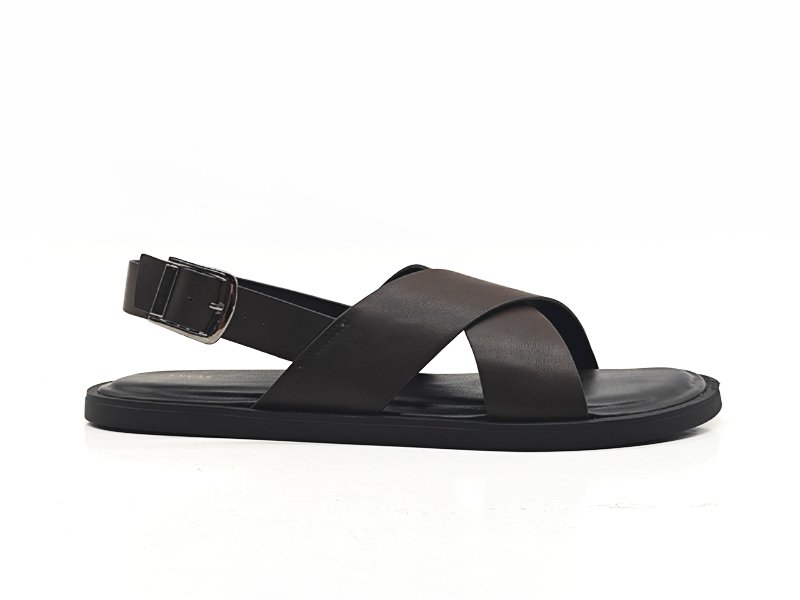 Cross Strap Buckle Back Strap Sandals