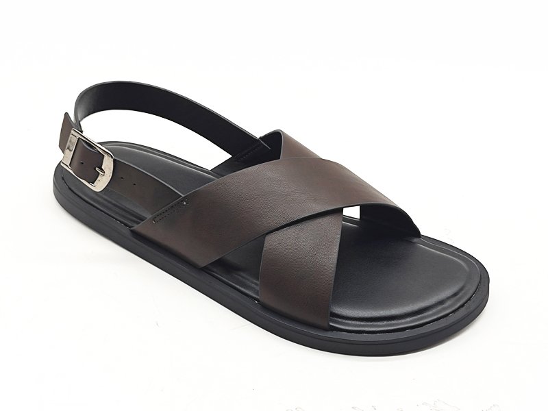 Cross Strap Buckle Back Strap Sandals