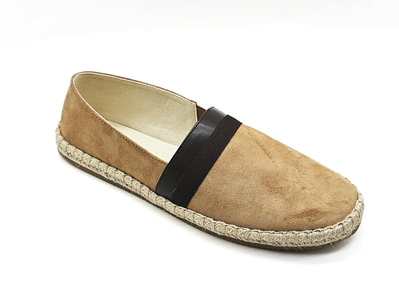 Suede Espadrilles with Contrast Strap
