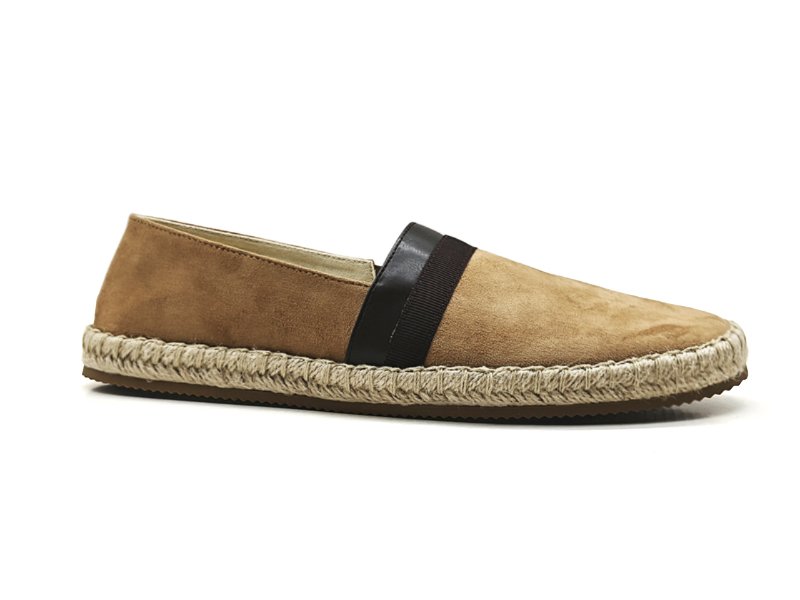 Suede Espadrilles with Contrast Strap