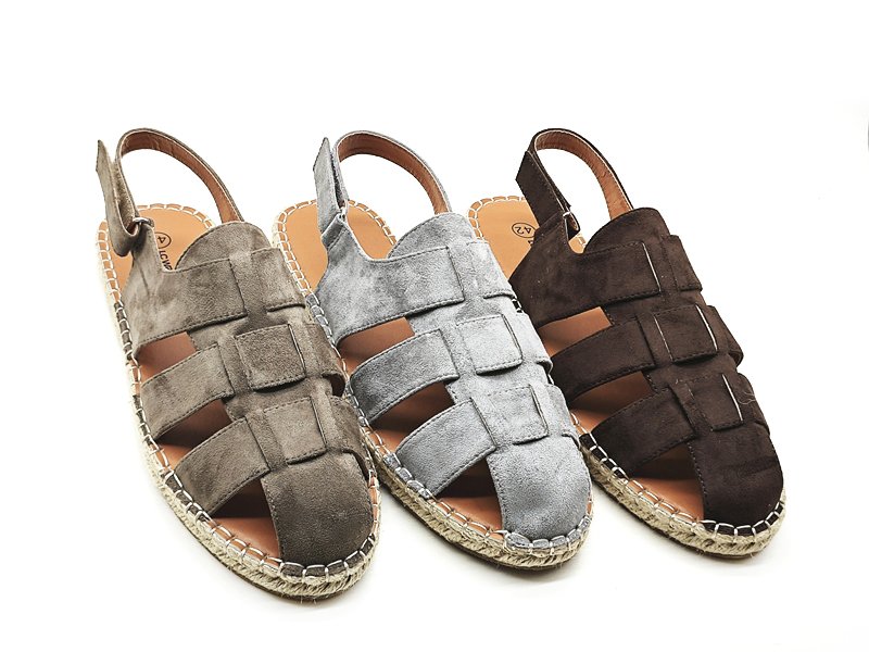 Woven Suede Espadrille Sandals