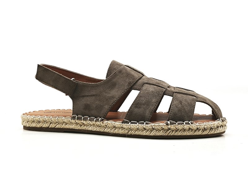 Woven Suede Espadrille Sandals