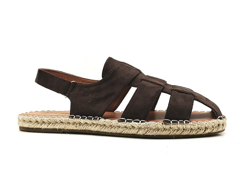 Woven Suede Espadrille Sandals