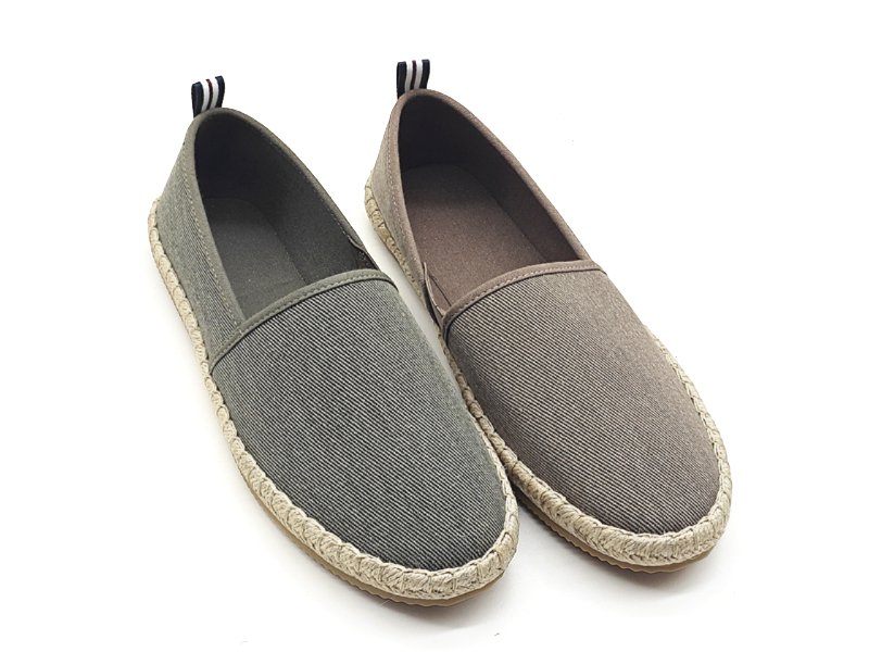 Solid Canvas Slip-on Espadrille Flat Shoes