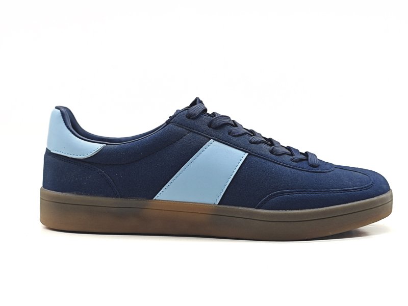 Navy Color Block Retro Casual Sneakers