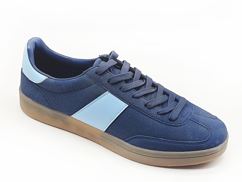 Navy Color Block Retro Casual Sneakers