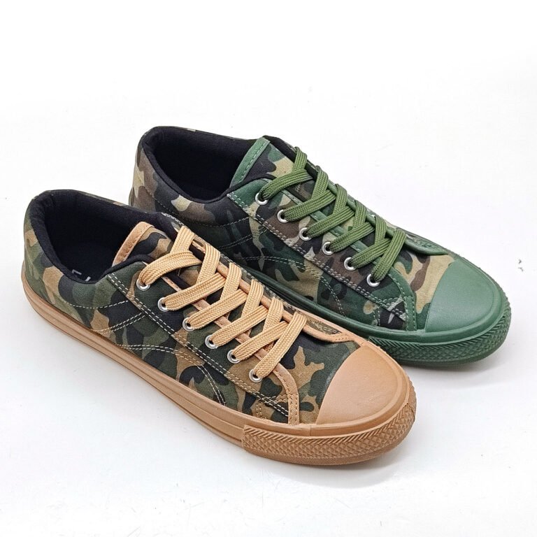 Camouflage Print Canvas Sneakers
