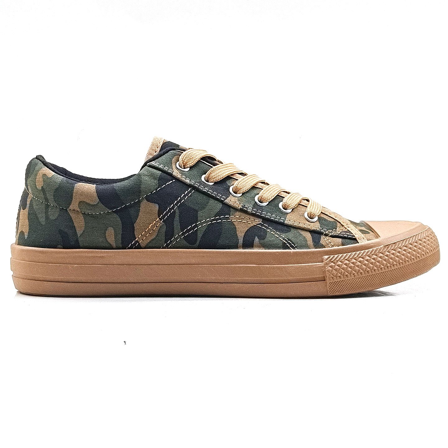 Camouflage Print Canvas Sneakers